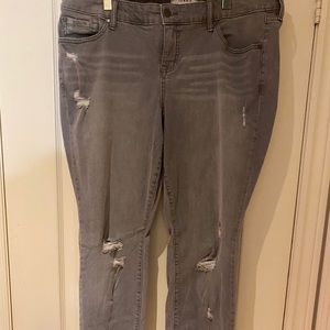 Torrid Distressed Gray Skinny Jean